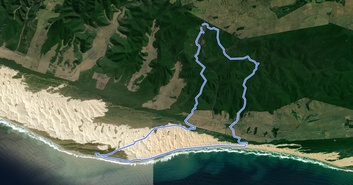 Маршрут Alexandria Hiking Trail на спутниковом снимке