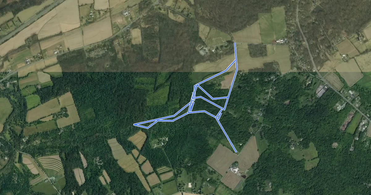 Маршрут Alexauken Wildlife Management Area на спутниковом снимке
