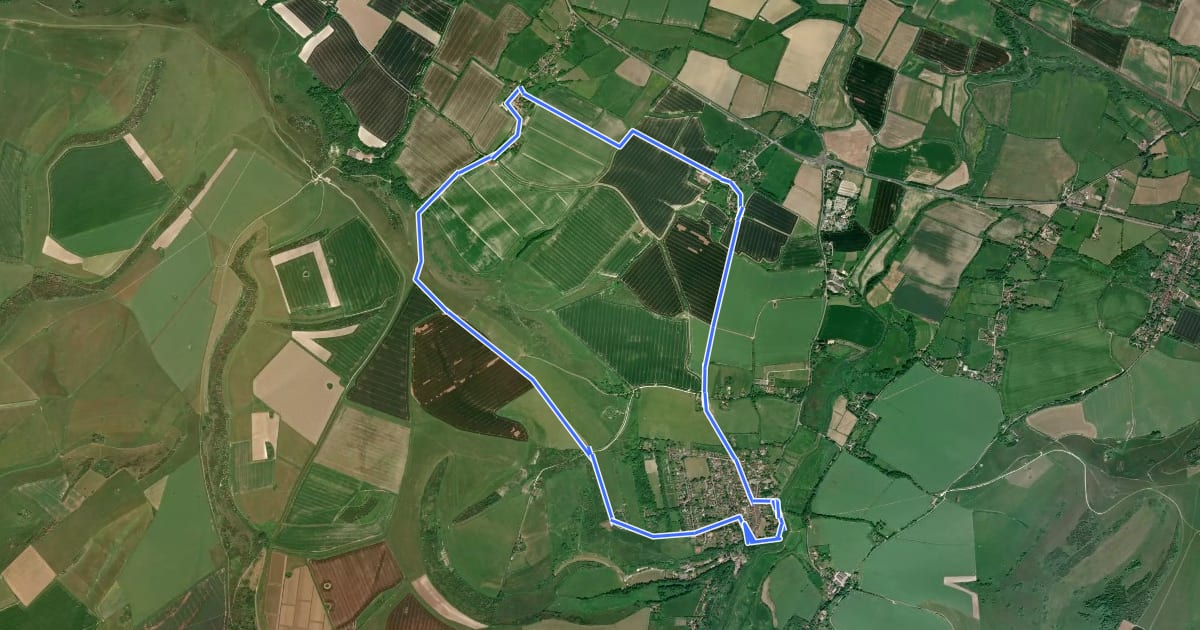 Маршрут Alfriston Clergy House Countryside Walk, Alfriston на спутниковом снимке
