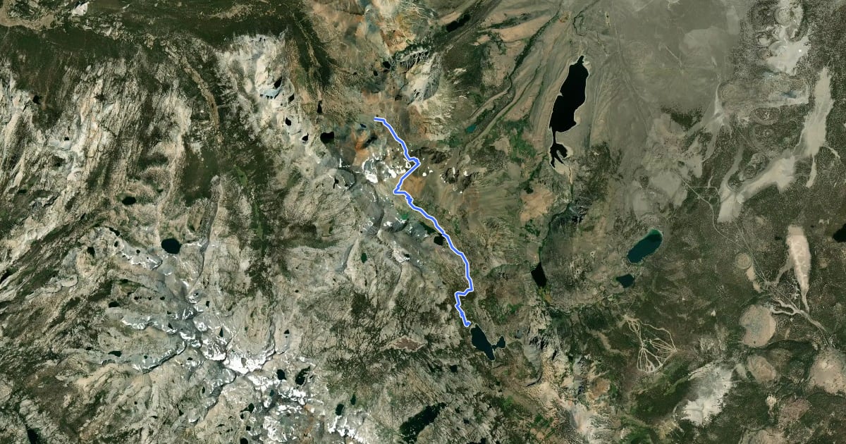 Маршрут Alger Lakes Trail на спутниковом снимке