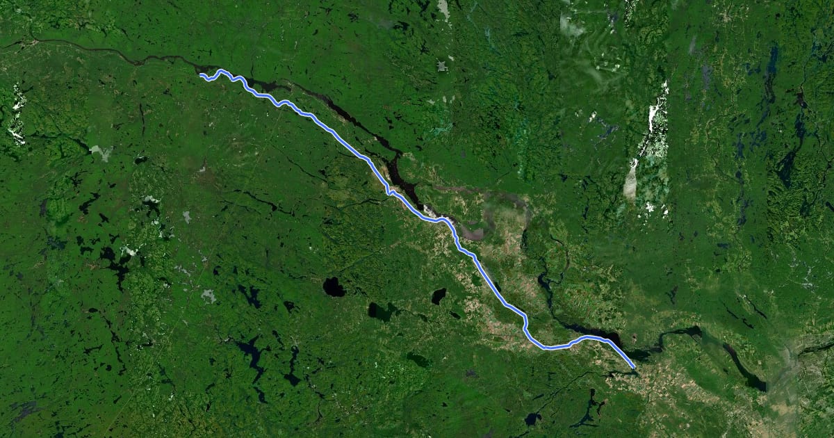Маршрут Algonquin Trail на спутниковом снимке