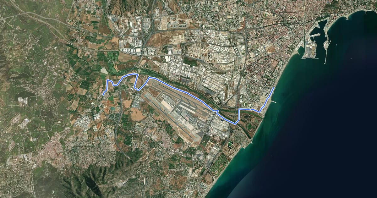 Маршрут Alhaurín de la Torre - Málaga на спутниковом снимке