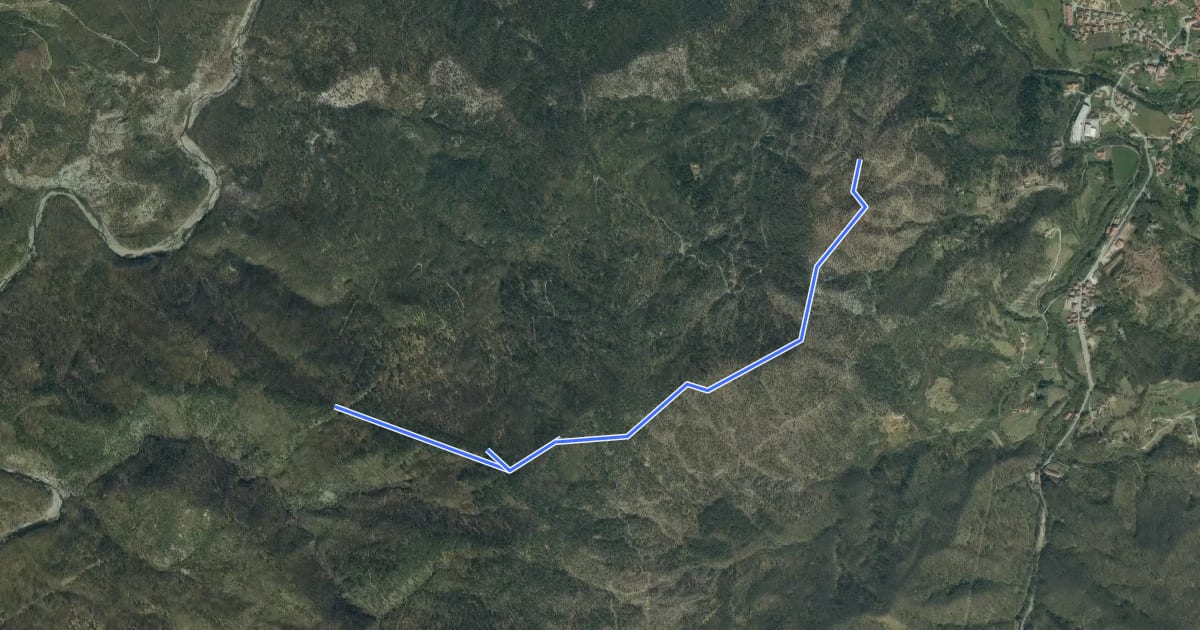Маршрут Allacc. Anello Deiva (Rocche Turchine) - Passo della Rama - Allacc. Anello Deiva (Sorite del Groppe) на спутниковом снимке