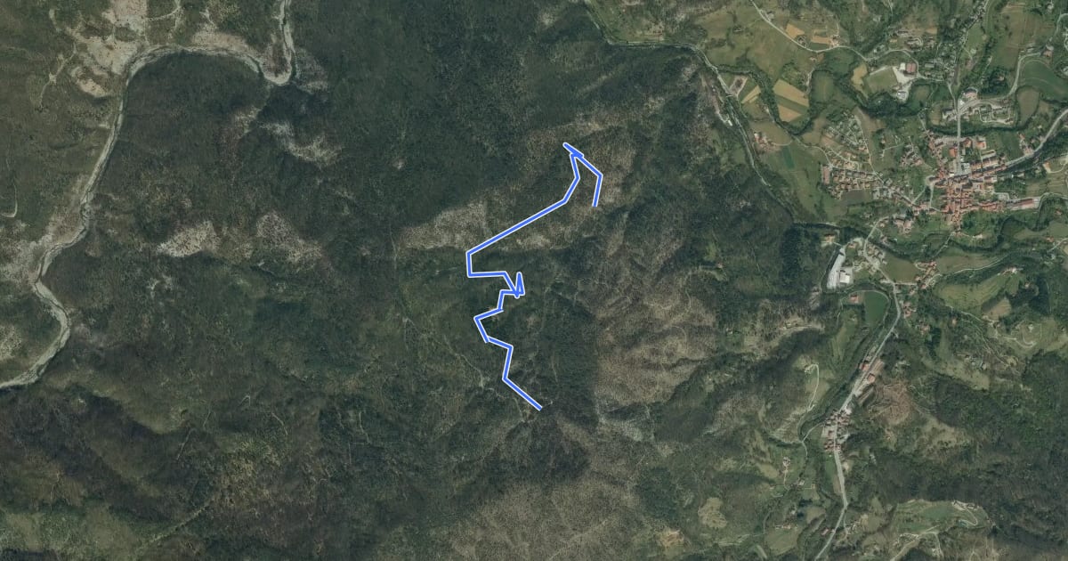 Маршрут Allacc. Castello Bellavista - Lago dei Gulli - Giumenta - Allacc. Anello Deiva на спутниковом снимке