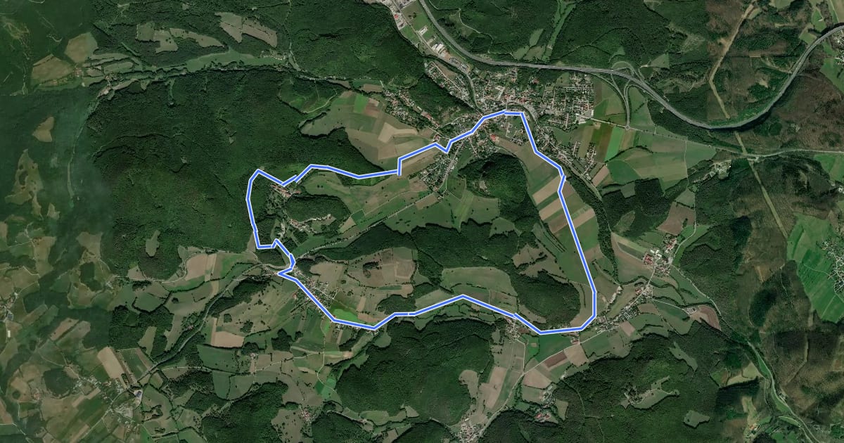 Маршрут Allander MTB Runde на спутниковом снимке