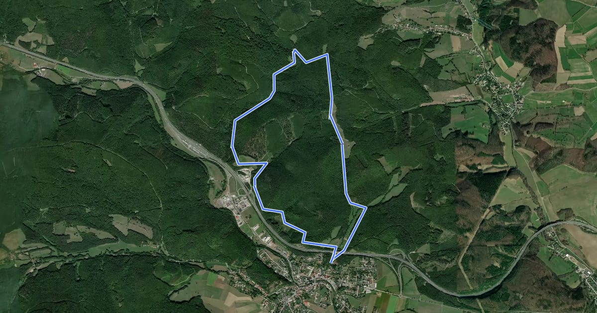 Маршрут Allander Wanderweg 1 на спутниковом снимке