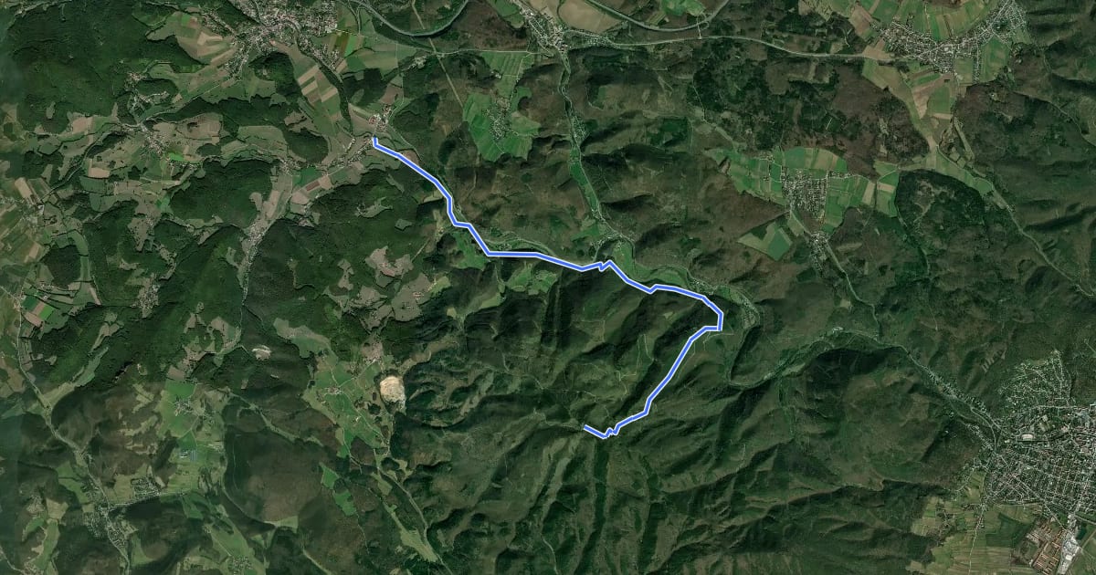 Маршрут Allander Wanderweg 10 на спутниковом снимке