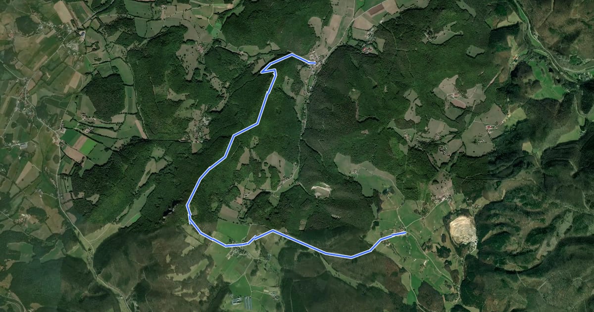Маршрут Allander Wanderweg 11 на спутниковом снимке