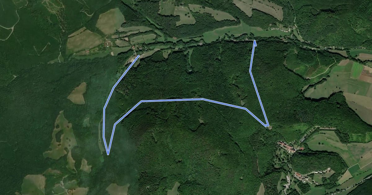 Маршрут Allander Wanderweg 12 на спутниковом снимке