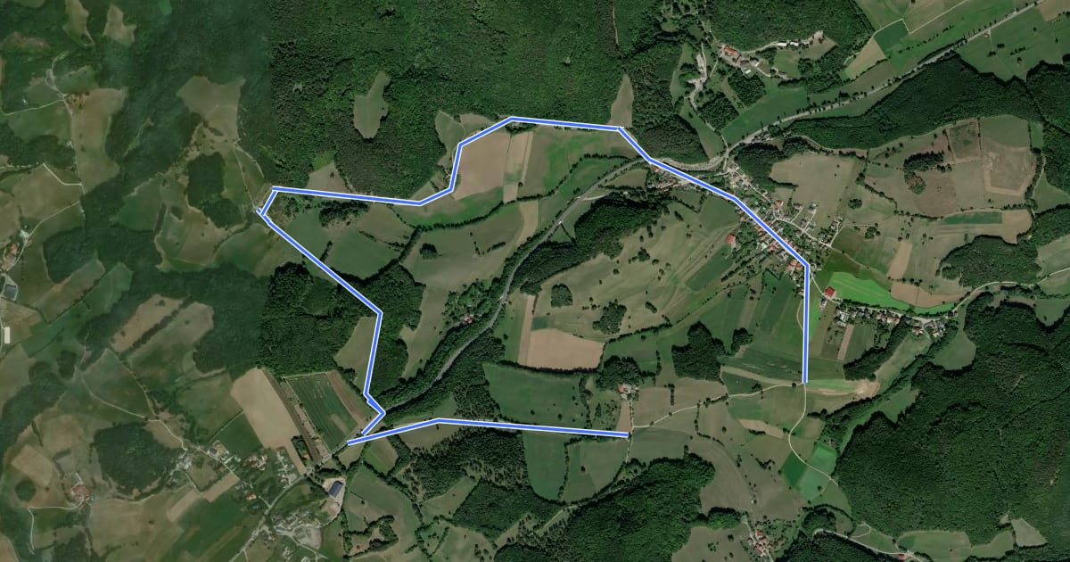 Маршрут Allander Wanderweg 5 на спутниковом снимке