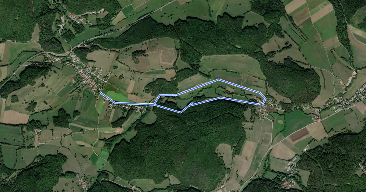 Маршрут Allander Wanderweg 7 на спутниковом снимке