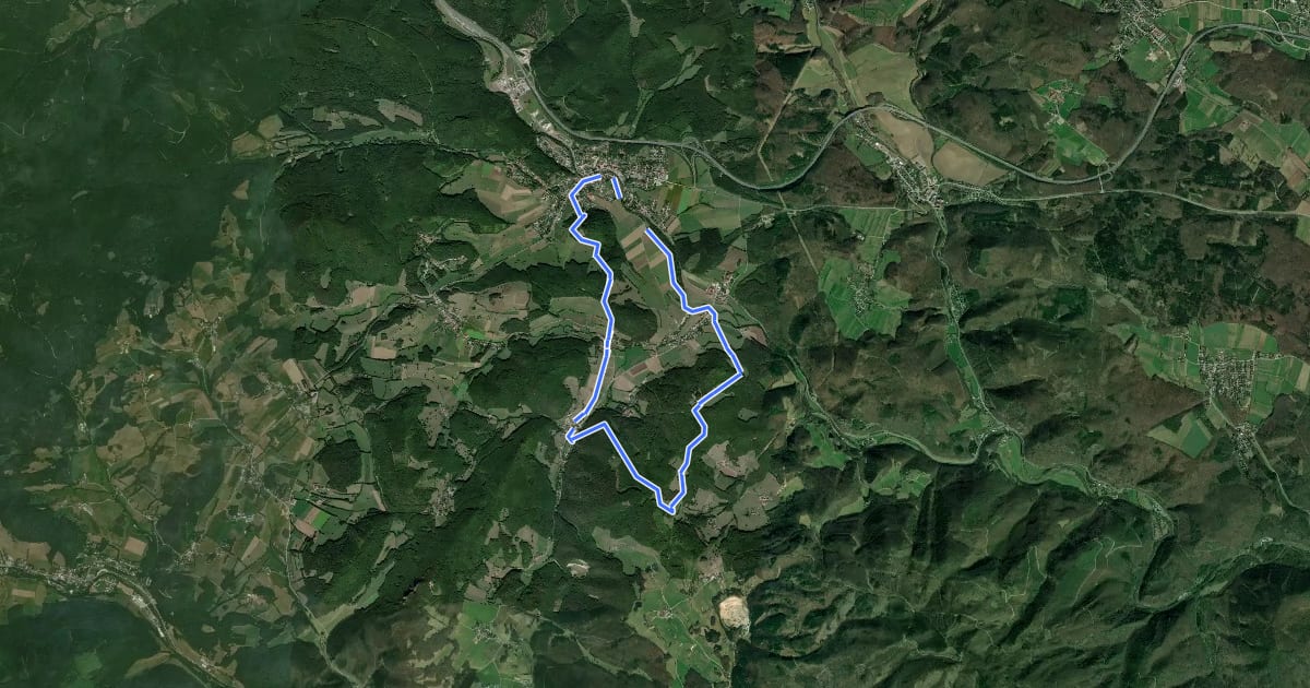 Маршрут Allander Wanderweg 8 на спутниковом снимке