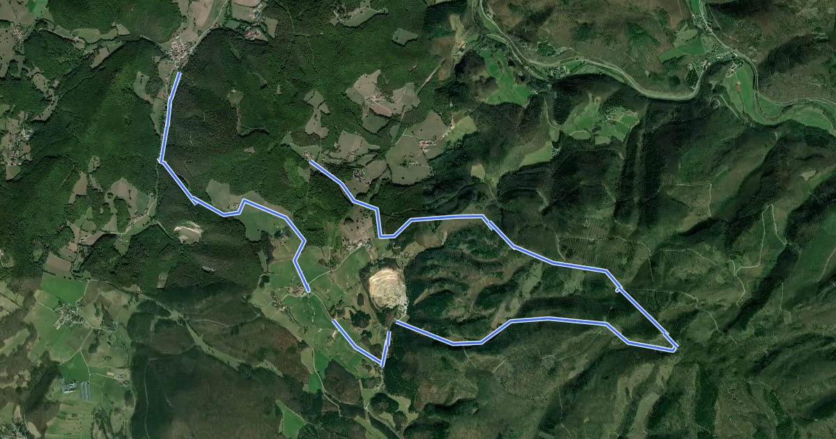 Маршрут Allander Wanderweg 9 на спутниковом снимке