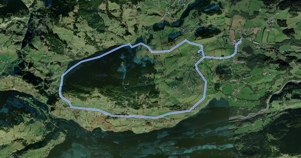 Маршрут Allbau Bikestrecke "Böndlsee" на спутниковом снимке