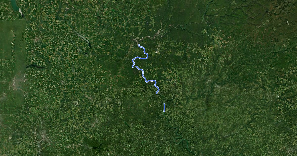 Маршрут Allegheny River Trail на спутниковом снимке