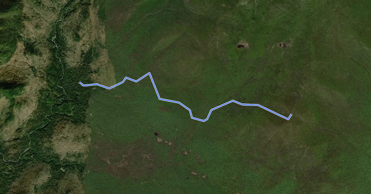 Маршрут Allen Mountain Trail на спутниковом снимке