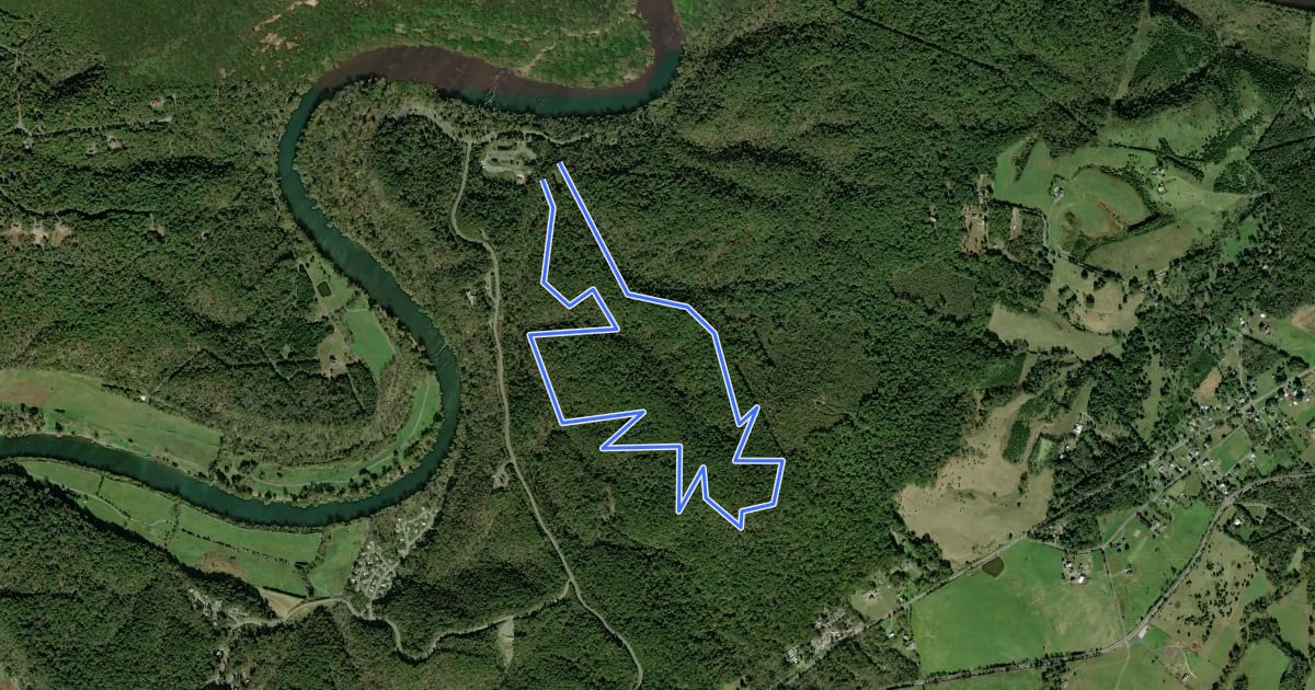 Маршрут Allen's Mountain Trail на спутниковом снимке