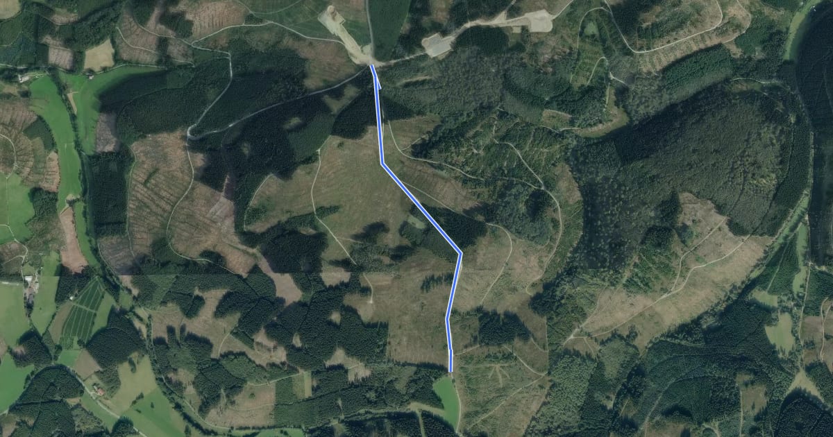 Маршрут Allendorf Rundweg Vollquadrat на спутниковом снимке