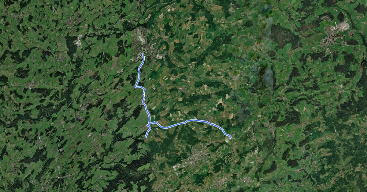 Маршрут Allgäuer Käsestraße - Großes KäseGlück на спутниковом снимке