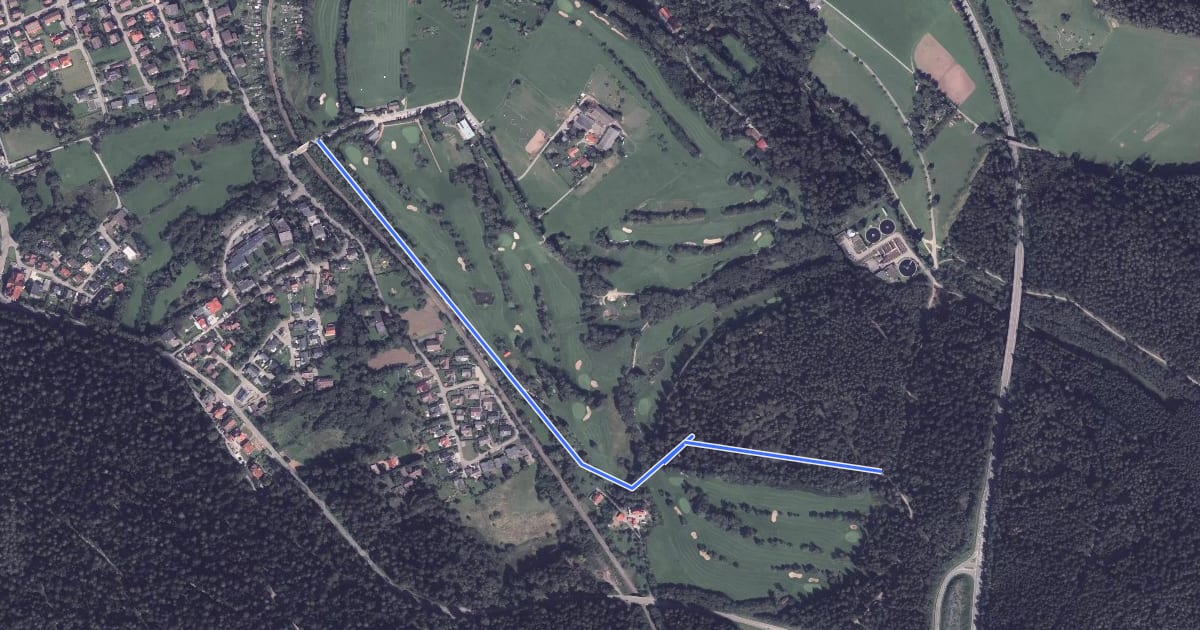 Маршрут Allmandwäldle - Freudenstadt Golfplatzbrücke на спутниковом снимке