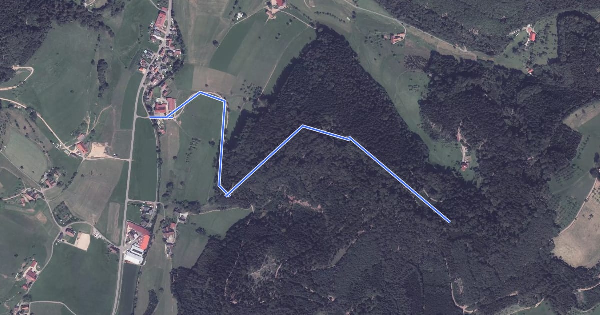 Маршрут Allmend Mühlenstüble - Buchbühl на спутниковом снимке