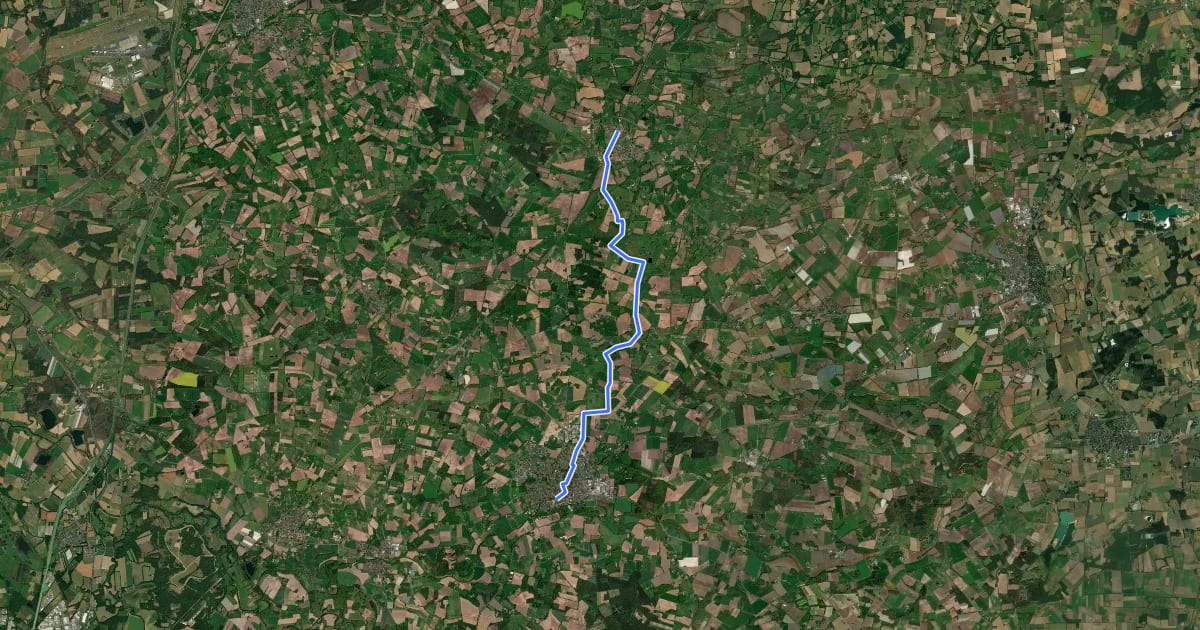 Маршрут Alltagsroute Ostbevern - Kattenvenne Bahnhof на спутниковом снимке