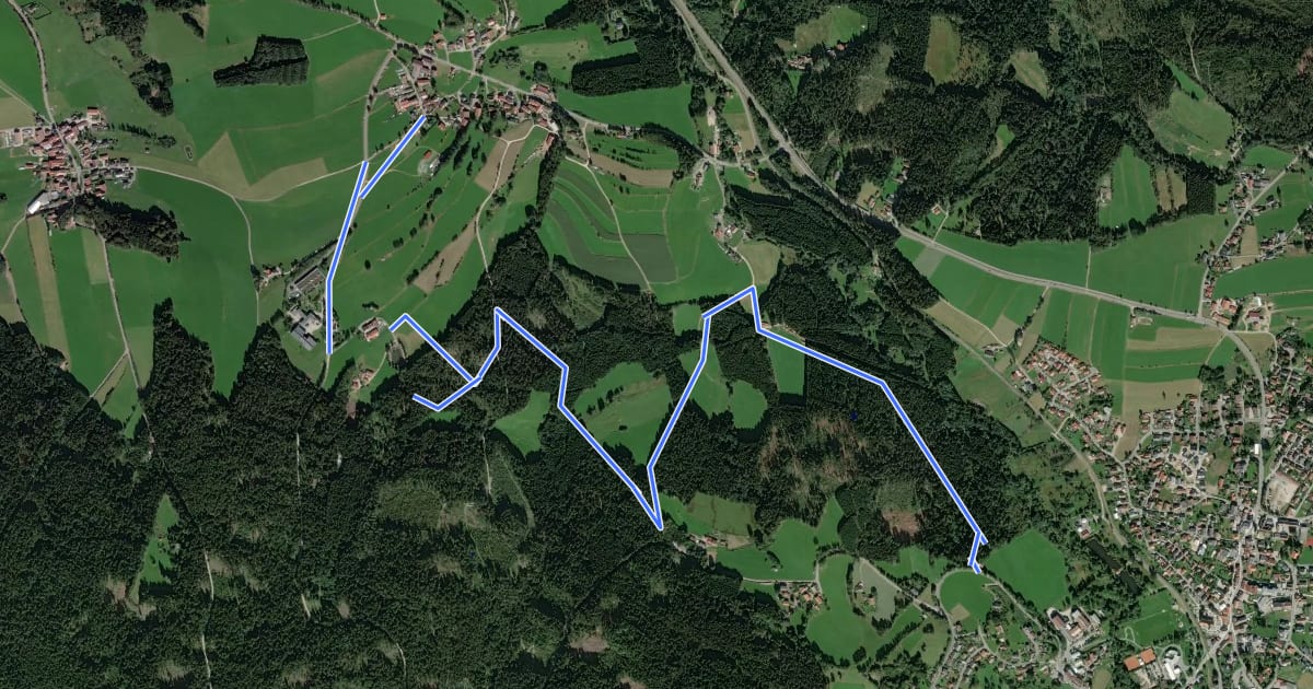 Маршрут Alm-Rundwanderweg (6) на спутниковом снимке
