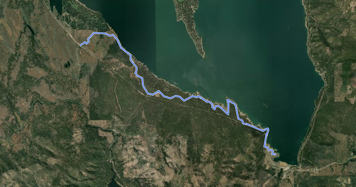 Маршрут Almanor Recreational Trail на спутниковом снимке