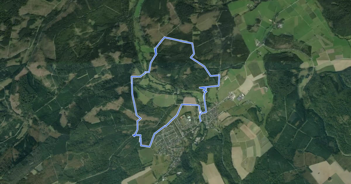 Маршрут Alme Rundweg Al2 на спутниковом снимке