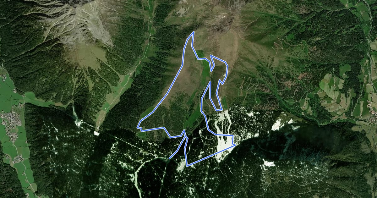 Маршрут Almhüttenrundweg Gitschberg на спутниковом снимке