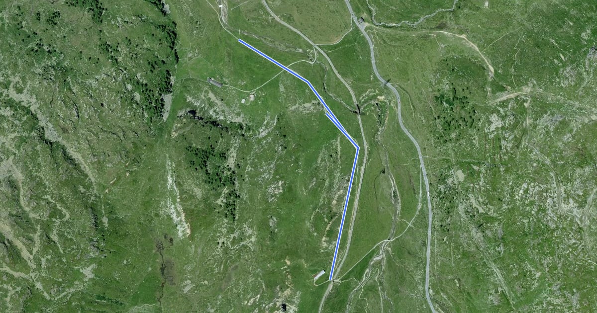 Маршрут Alp da Buond Sur-Bernina Lagalb на спутниковом снимке