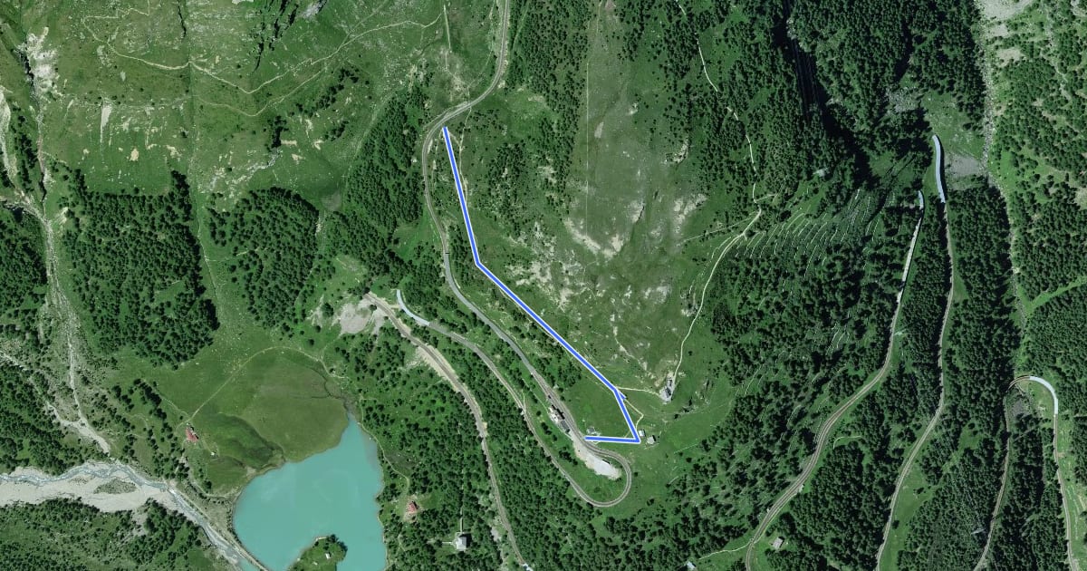 Маршрут Alp Grüm-Pozzo del Drago на спутниковом снимке