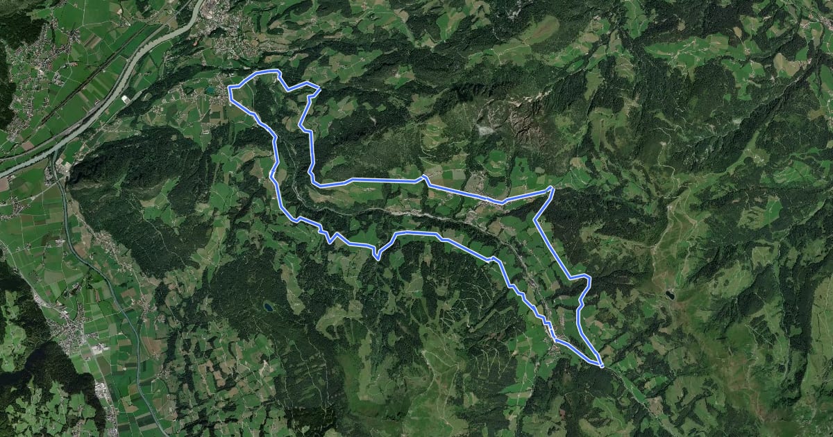 Маршрут Alpbachtal Panoramatour на спутниковом снимке