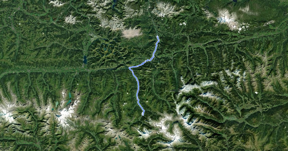 Маршрут Alpe Adria Radweg Etappe 2 на спутниковом снимке