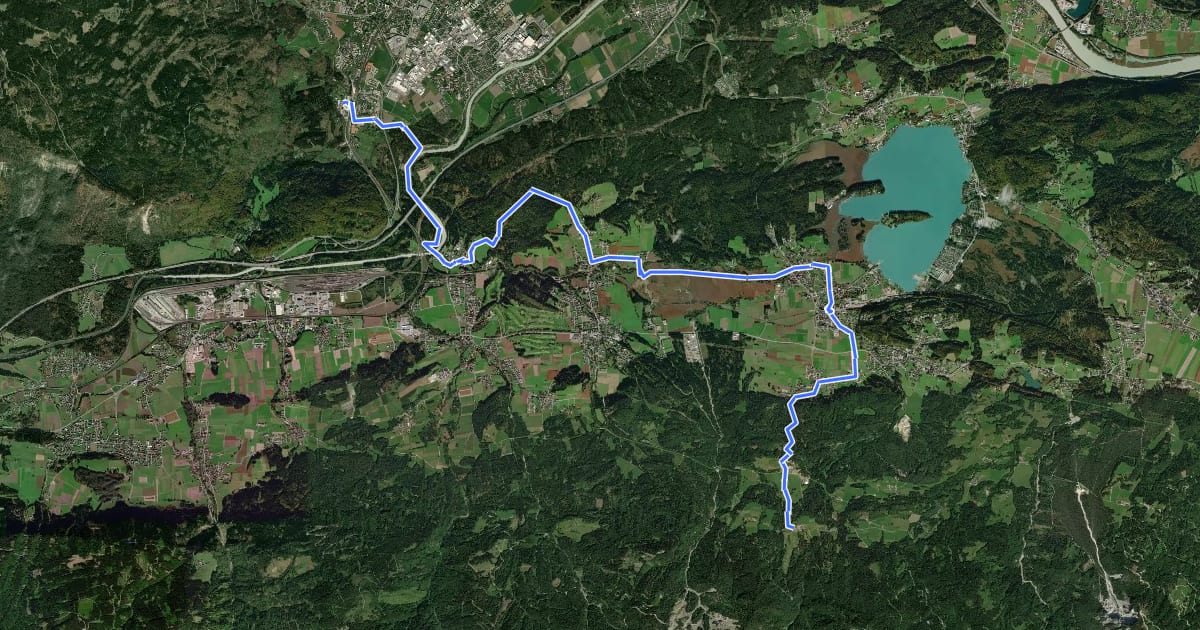 Маршрут Alpe Adria Trail R1 на спутниковом снимке