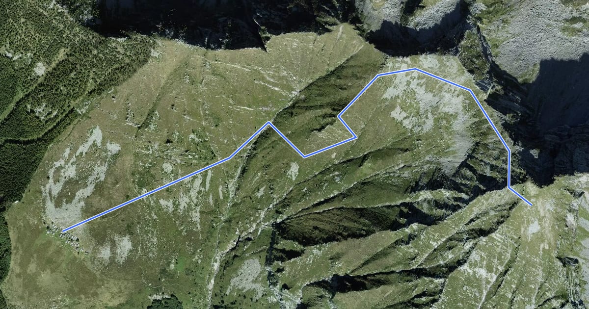 Маршрут Alpe Bardughè - Pizzo di Vogorno на спутниковом снимке