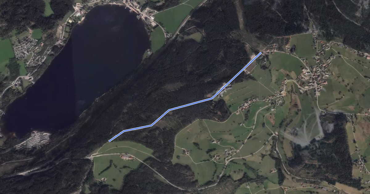 Маршрут Alpenblick - Beim Rotkreuz на спутниковом снимке