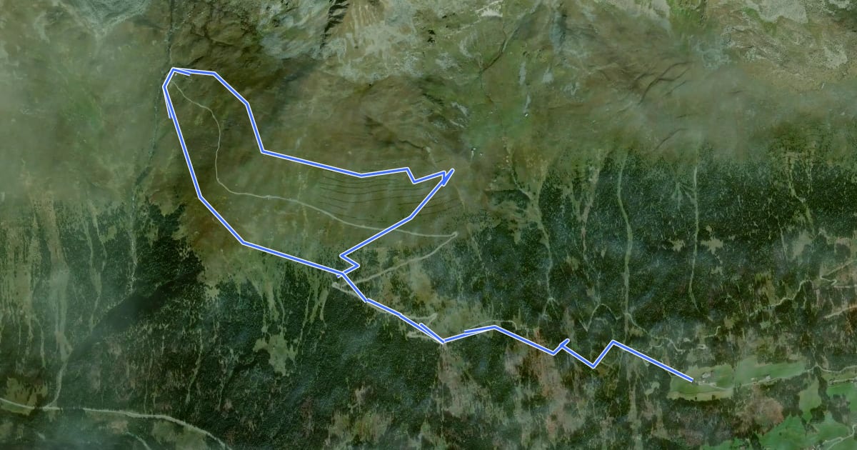 Маршрут Alpenblumenweg (kurzer Rundweg) на спутниковом снимке