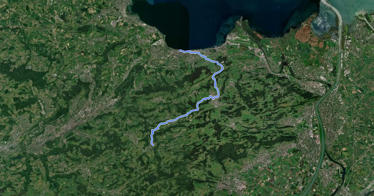 Маршрут Alpenpanorama-Weg на спутниковом снимке