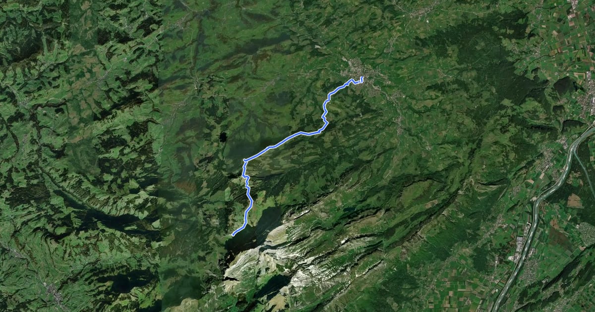 Маршрут Alpenpanorama-Weg на спутниковом снимке