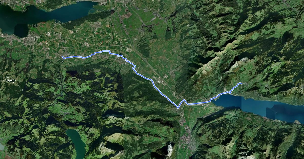 Маршрут Alpenpanorama-Weg на спутниковом снимке