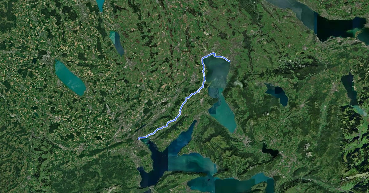 Маршрут Alpenpanorama-Weg на спутниковом снимке