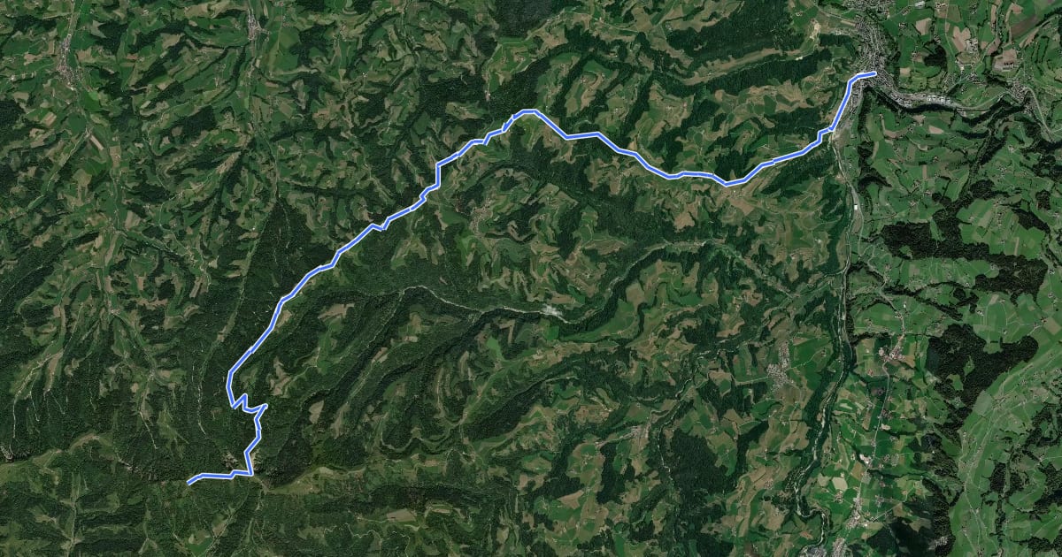 Маршрут Alpenpanorama-Weg на спутниковом снимке