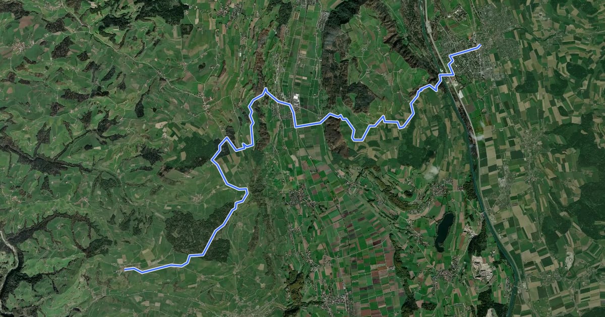 Маршрут Alpenpanorama-Weg на спутниковом снимке