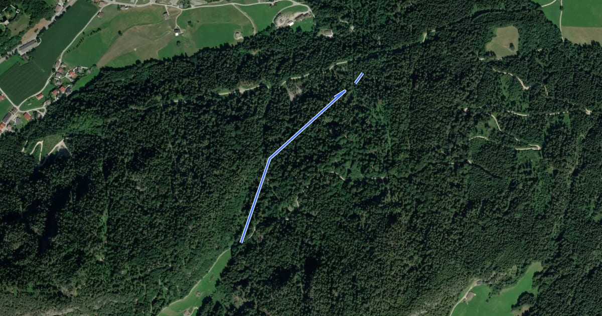 Маршрут Alpenvereinssteig на спутниковом снимке