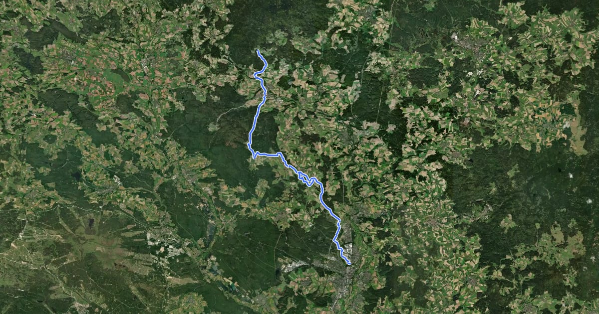 Маршрут Alpenvereinsweg Weiden - Pfaben на спутниковом снимке