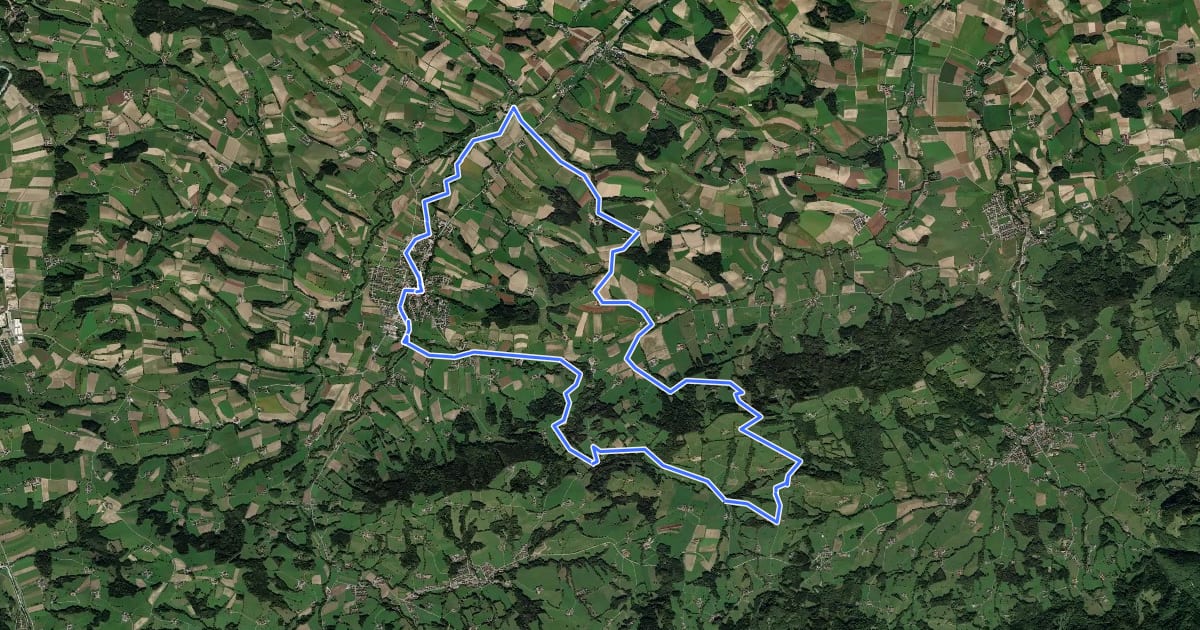 Маршрут Alpenvorlandtour на спутниковом снимке