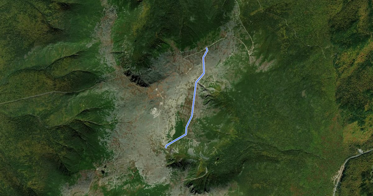 Маршрут Alpine Garden Trail на спутниковом снимке