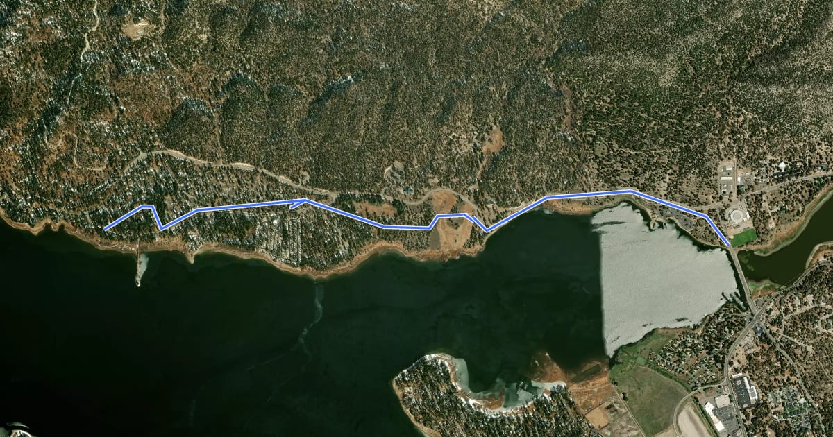 Маршрут Alpine Pedal Path на спутниковом снимке