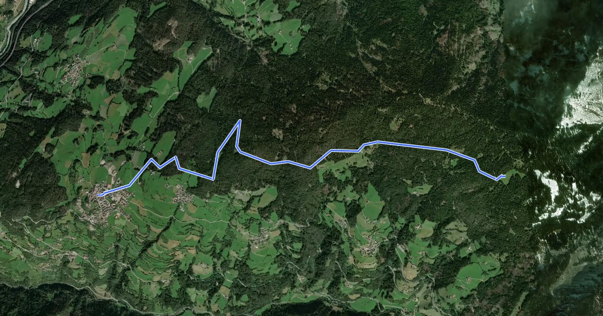 Маршрут Alpine Trail Ramitzl на спутниковом снимке